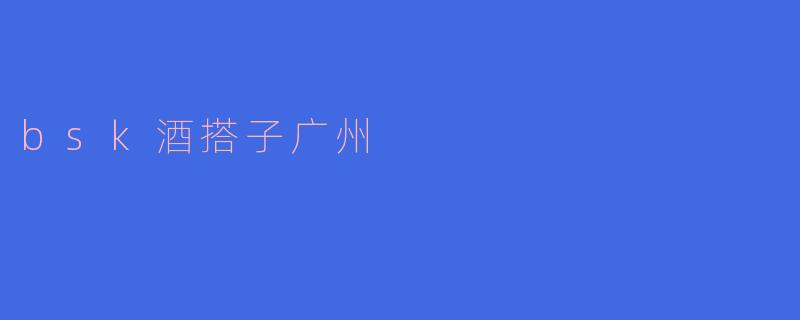 bsk酒搭子广州