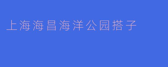 上海海昌海洋公园搭子