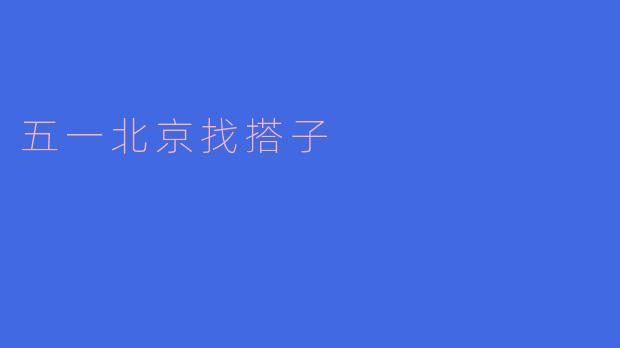 五一北京找搭子
