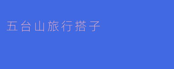 五台山旅行搭子