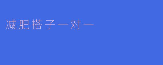 减肥搭子一对一