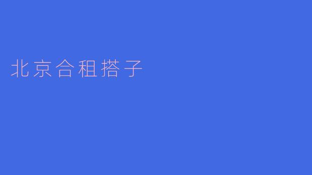 北京合租搭子