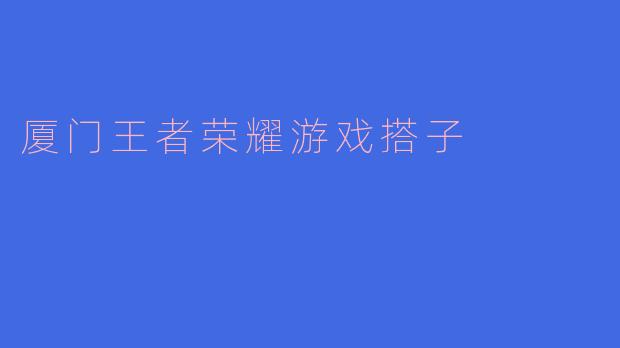 在厦门找《王者荣耀》游戏搭子，有什么靠谱的渠道或建议吗？