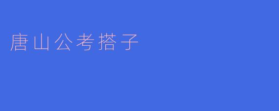 唐山公考搭子