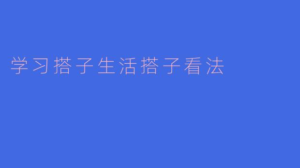 学习搭子生活搭子看法