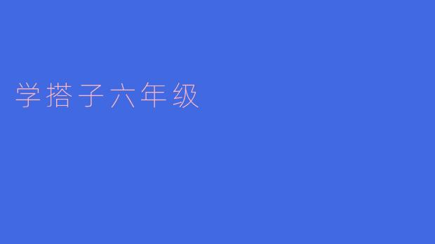 学搭子六年级
