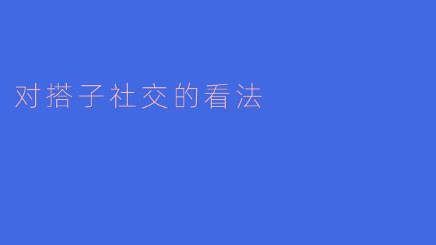 对搭子社交的看法