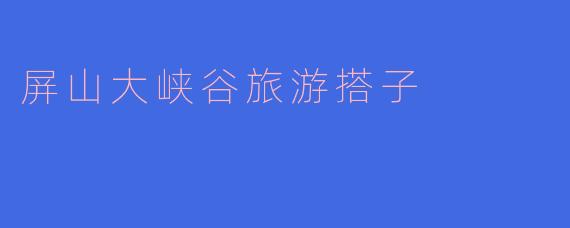去屏山大峡谷旅游，如何找到一个靠谱的“旅游搭子”一起玩？