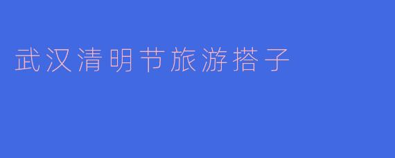 武汉清明节期间有哪些适合结伴游玩的景点或活动推荐？