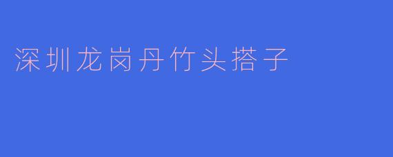 深圳龙岗丹竹头搭子