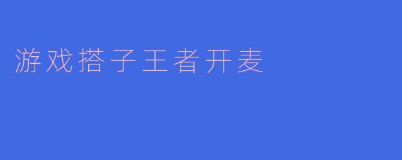 游戏搭子王者开麦