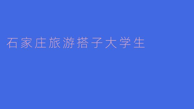 石家庄旅游搭子大学生