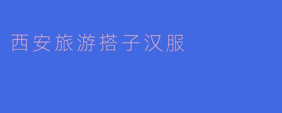 西安旅游搭子汉服