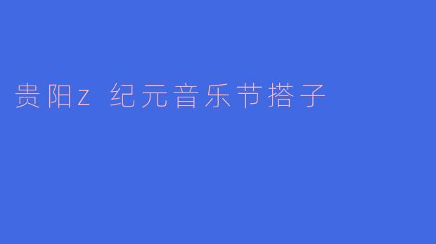 贵阳z纪元音乐节搭子