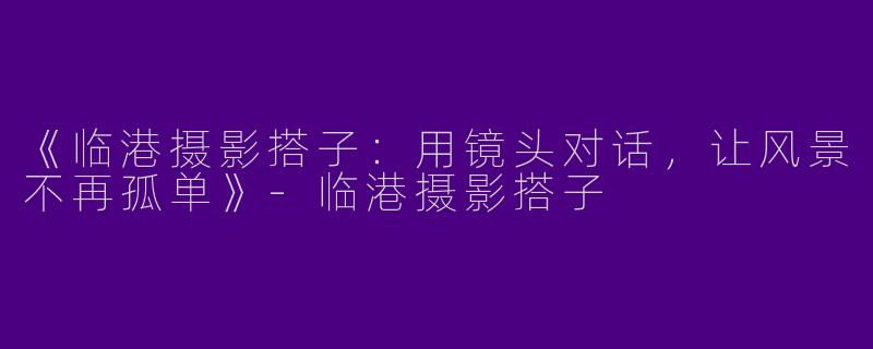 《临港摄影搭子：用镜头对话，让风景不再孤单》-临港摄影搭子