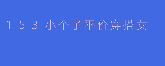 153小个子平价穿搭女