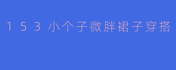 153小个子微胖裙子穿搭