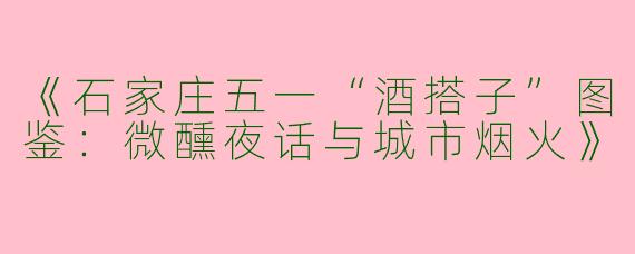《石家庄五一“酒搭子”图鉴：微醺夜话与城市烟火》