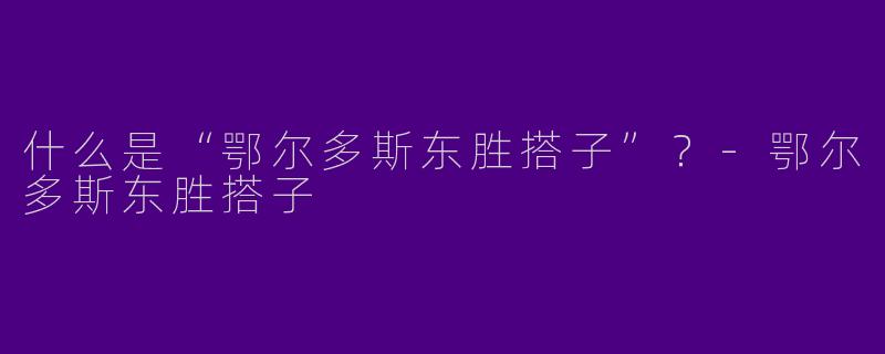 什么是“鄂尔多斯东胜搭子”？-鄂尔多斯东胜搭子