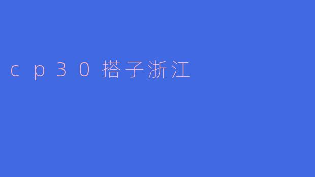 cp30搭子浙江