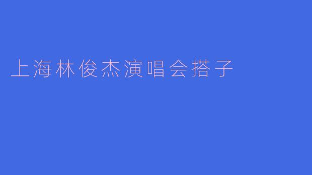 上海林俊杰演唱会搭子