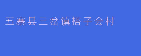 五寨县三岔镇搭子会村