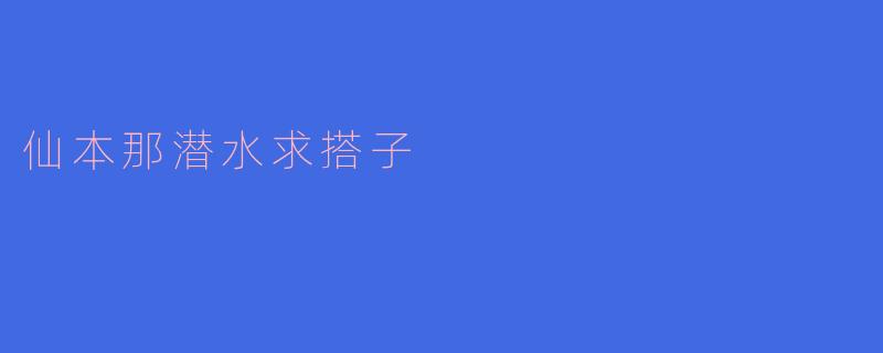 仙本那潜水求搭子