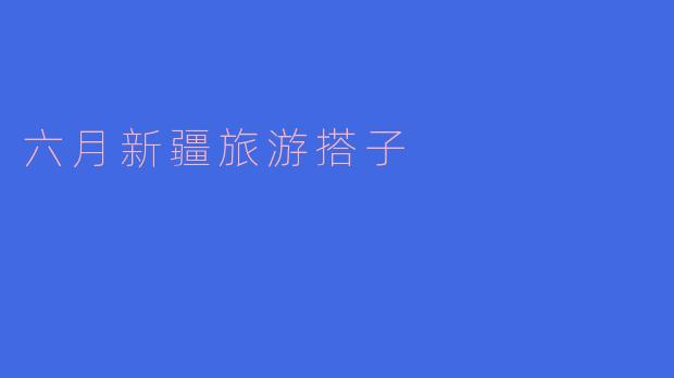 六月新疆旅游搭子