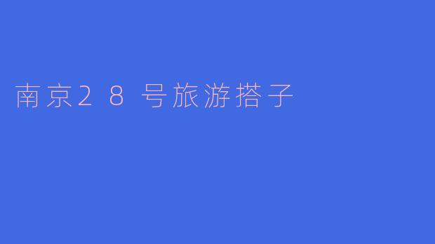 南京28号旅游搭子