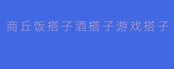 商丘饭搭子酒搭子游戏搭子