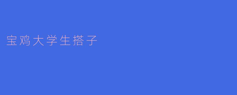 宝鸡大学生搭子