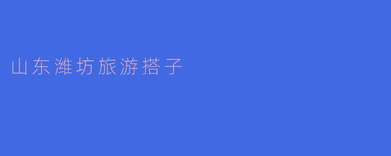 山东潍坊旅游搭子