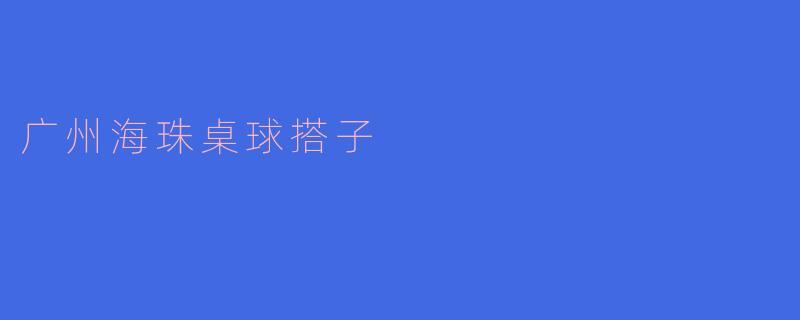 广州海珠桌球搭子