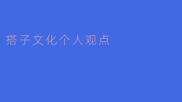 搭子文化个人观点
