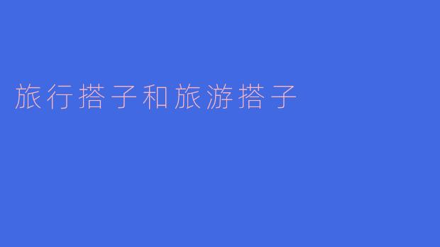 旅行搭子和旅游搭子