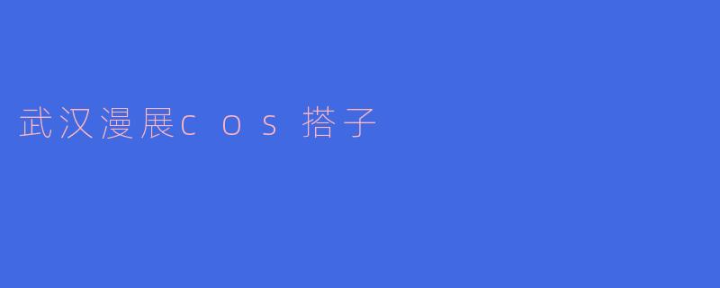 武汉漫展cos搭子