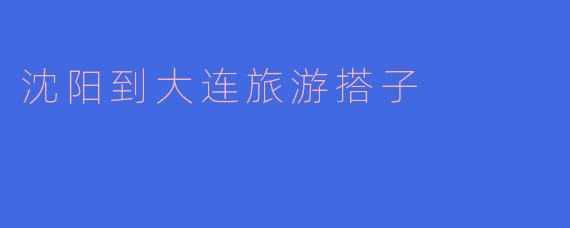 沈阳到大连旅游搭子