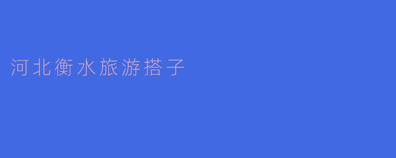 河北衡水旅游搭子