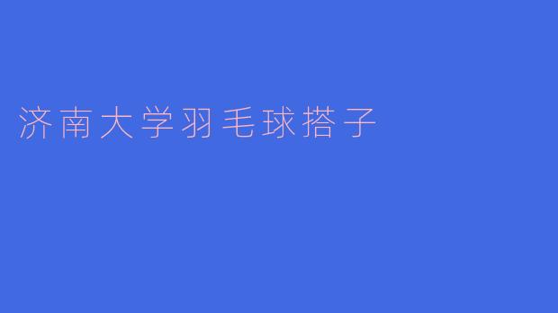 济南大学羽毛球搭子