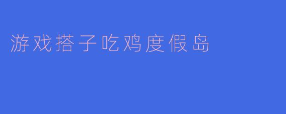 游戏搭子吃鸡度假岛