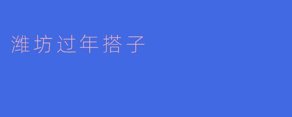 潍坊过年搭子
