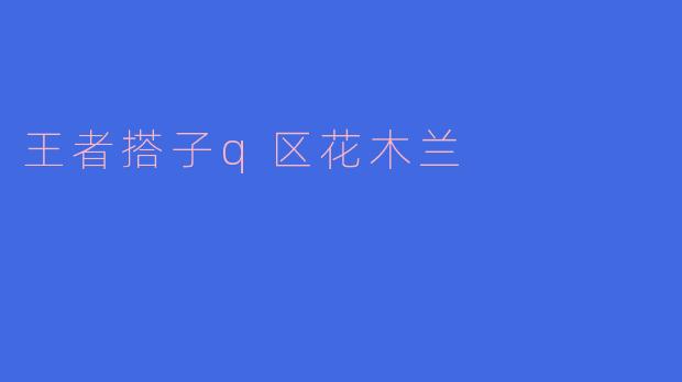 王者搭子q区花木兰