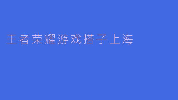 王者荣耀游戏搭子上海