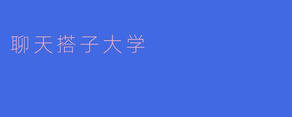 聊天搭子大学