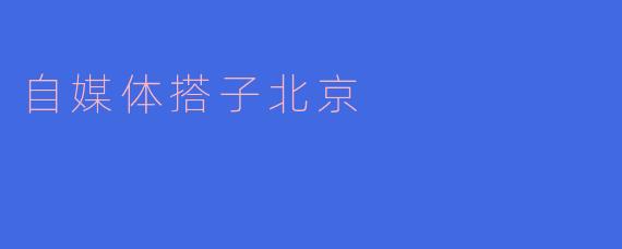 自媒体搭子北京