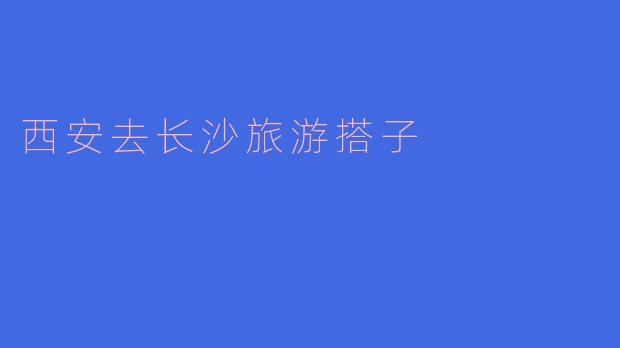 西安去长沙旅游搭子