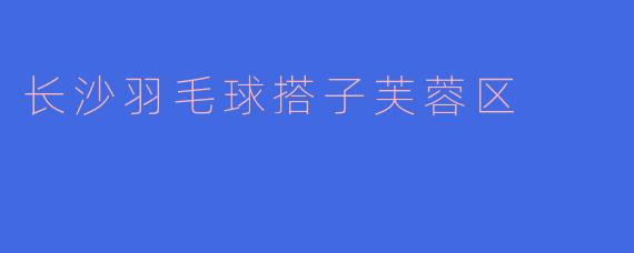 长沙羽毛球搭子芙蓉区