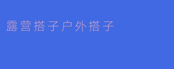 露营搭子户外搭子