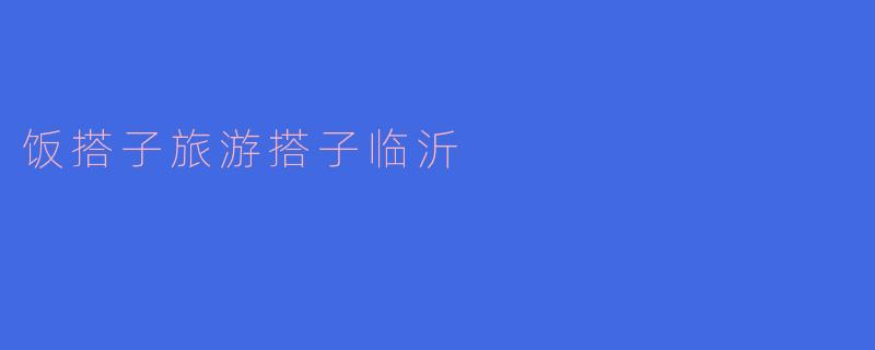 饭搭子旅游搭子临沂