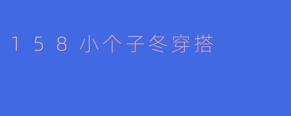 158小个子冬穿搭